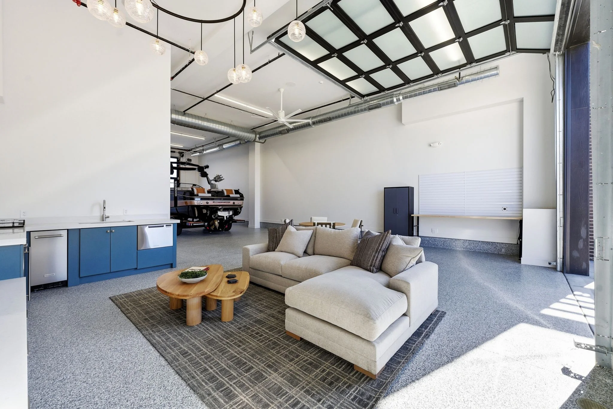Garage level man cave